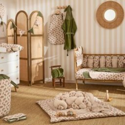 BB & Co Doudou lapin petit cœur fausse fourrure angora beige et fleurs