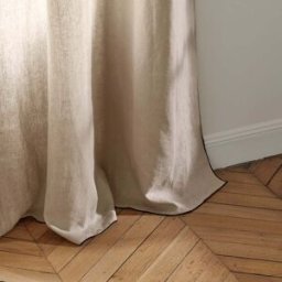 MADURA rideau panneau Carlina Ficelle et bourdon noir - BEIGE 150x280 cm