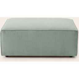 MADURA Pouf Dyonis Profilo côtelé Vert de gris - VERT 60x93xH37 cm