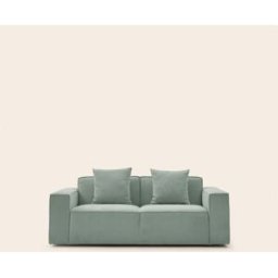 MADURA Canapé 2 Places Dyonis Profilo côtelé Vert de gris - VERT 180x93xH67 cm
