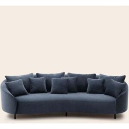 MADURA Canapé 3 Places Julika Opal bleu de gris - BLEU 237x100xH70 cm