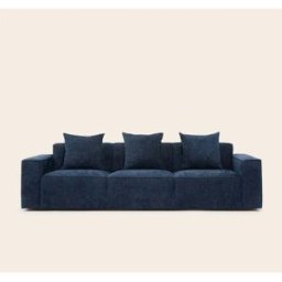 MADURA Canapé 3 Places Dyonis Marlon Bleu nuit - BLEU 250x93xH67 cm