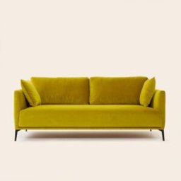 MADURA Canapé 3 Places Odelle Dalila jaune sulfure - JAUNE 200x92xH67 cm