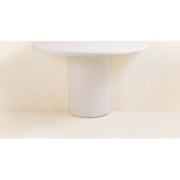 MADURA Console Murale Eliz Blanc minéral - BLANC 120x60xH75 cm