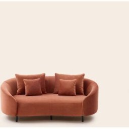 MADURA Canapé 2 Places Julika Opal orange corail - ORANGE 177x100xH70 cm
