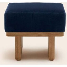 MADURA Tabouret Anca Dalila bleu nuit - BLEU 50xP40xH45 cm