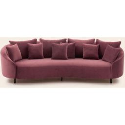 MADURA Canapé 3 Places Julika Opal aubergine douce - VIOLET 237x100xH70 cm