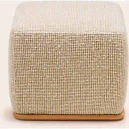 MADURA Pouf Arnel Pietro ivoire et naturel - NATUREL 50x50xH43 cm