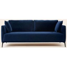 MADURA Canapé 3 Places Odelle Dalila bleu nuit - BLEU 200x92xH67 cm