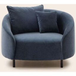 MADURA Fauteuil Julika Opal Bleu de gris - BLEU 103x88xH70 cm