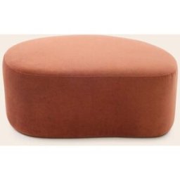 MADURA Pouf Julika Opal orange corail - ORANGE 95x70xH40 cm