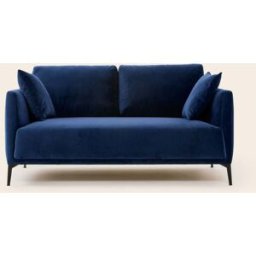 MADURA Canapé 2 Places Odelle Dalila bleu nuit - BLEU 160x92xH67 cm