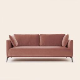 MADURA Canapé 3 Places Odelle Dalila pêche rosé - ROSE 200x92xH67 cm
