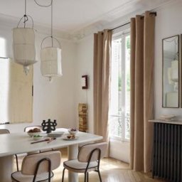 MADURA Rideau Oeillets Dorés Doublé Occultant Dalila Beige chic - BEIGE 135x350 cm