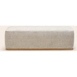 MADURA Banc Arnel Klark blanc et naturel - BEIGE 140x45xH43 cm