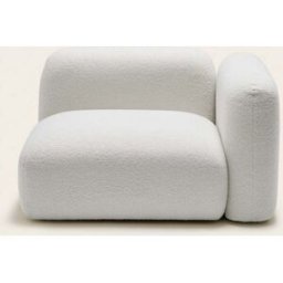 MADURA chauffeuse modulable accoudoir d Isild Him bouclette ivoire - ECRU 115x90xH68 cm