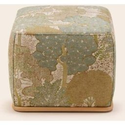 MADURA Pouf Arnel Alisia naturel et vert - VERT 50x50xH43 cm