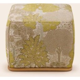 MADURA Pouf Arnel Alisia jaune sulfure naturel - JAUNE 50x50xH43 cm