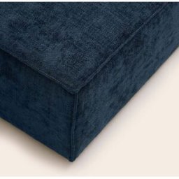 MADURA Pouf Dyonis Marlon Bleu nuit - BLEU 60x93xH37 cm