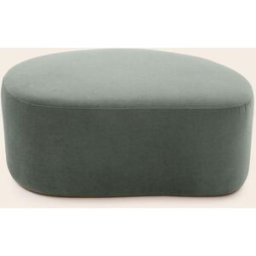 MADURA Pouf Julika Opal kaki grisé - VERT 95x70xH40 cm