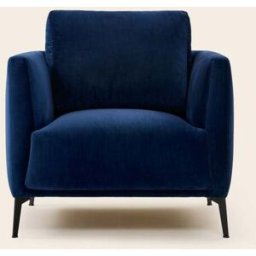 MADURA Fauteuil Odelle Dalila bleu nuit - BLEU 80x87xH67 cm