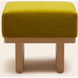 MADURA Tabouret Anca Dalila jaune sulfure - JAUNE 50xP40xH45 cm