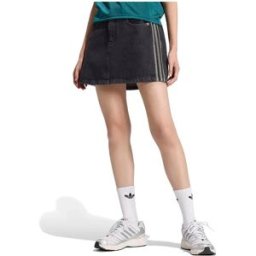 Adidas Originals Jupe En Jean Mid Rise True Black Denim 30 Femme