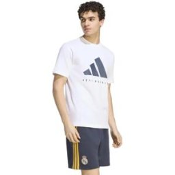 Adidas T-shirt à Manches Courtes Real Madrid Dna Graphic White L Homme