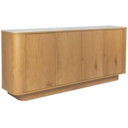 Buffet haut en bois de chêne 180x40x75cm Oréa - The Cool Republic