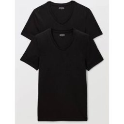 MONOPRIX Lot de 2 t-shirts col V en coton BIO GOTS S