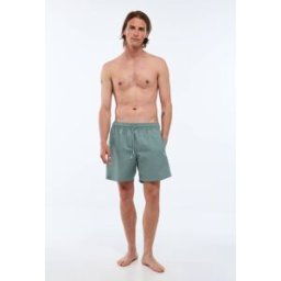 MONOPRIX Short de bain seersucker uni S