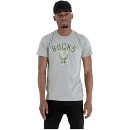 New Era T-shirt à Manches Courtes Nba Regular Milwakee Bucks Grey Med M Homme