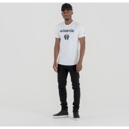 New Era T-shirt à Manches Courtes Nba Regular Washington Wizards White S Homme