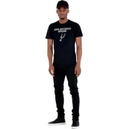 New Era T-shirt à Manches Courtes Nba Regular San Antonio Spurs Black XS Homme