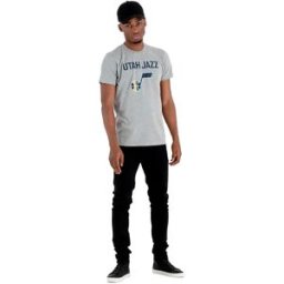 New Era T-shirt à Manches Courtes Nba Regular Utah Jazz Grey Med XL Homme