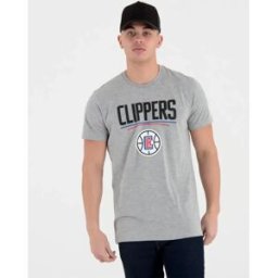 New Era T-shirt à Manches Courtes Nba Regular La Clippers Grey Med L Homme
