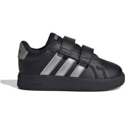 Adidas Baskets Pour Bébé Grand Court 3.0 Core Black / Silver Metallic / Core Black EU 26 1/2 Garçon,Fille