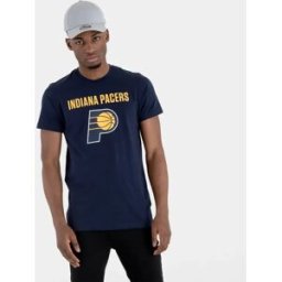 New Era T-shirt à Manches Courtes Nba Regular Indiana Pacers Dk Blue S Homme