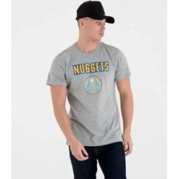 New Era T-shirt à Manches Courtes Nba Regular Denver Nuggets Grey Med M Homme