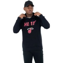New Era Sweat à Capuche Nba Regular Miami Heat Black S Homme