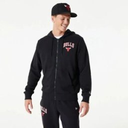 New Era Sweat-shirt à Zip Nba Essentials Chicago Bulls Black XS Homme