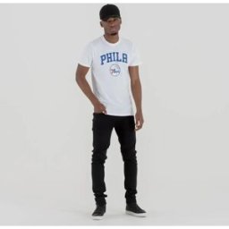 New Era T-shirt à Manches Courtes Nba Regular Phi76e White L Homme