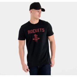 New Era T-shirt à Manches Courtes Nba Regular Houston Rockets Black M Homme