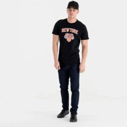 New Era T-shirt à Manches Courtes Nba Regular New York Knicks Black M Homme