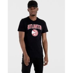 New Era T-shirt à Manches Courtes Nba Regular Atlanta Hawks Black M Homme