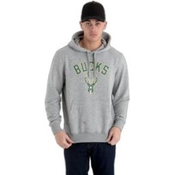 New Era Sweat à Capuche Nba Regular Milwakee Bucks Grey Med M Homme