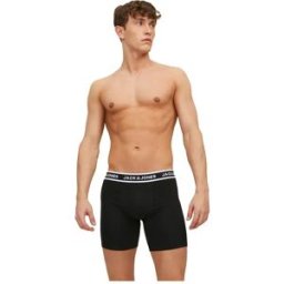 Jack & Jones Boxers Solid Plus Size 3 Unités Black / Black / Black 6XL Homme