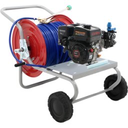 AgriEuro TOP-LINE Kit motopompe thermique pour pulvérisation avec chariot - Comet MTP MC 25 - Pour produits chimiques et acides