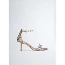 Liu-Jo - Sandales Ale à talon griffé en cuir Python/Rock 40