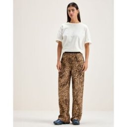 Bellerose - Pantalon droit Voel léopard marron 1